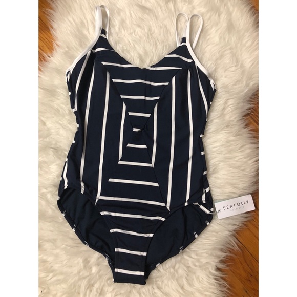 Seafolly Other - Seafolly castaway stripe sweetheart one piece